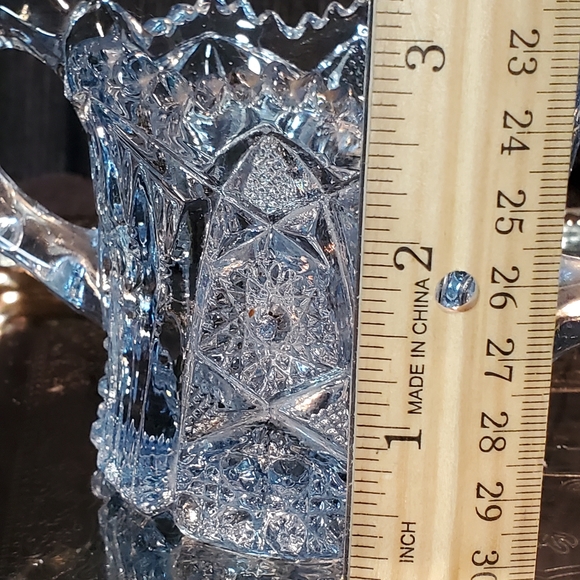 Antique American Brilliant Blue Creamer & Sugar - Picture 9 of 16